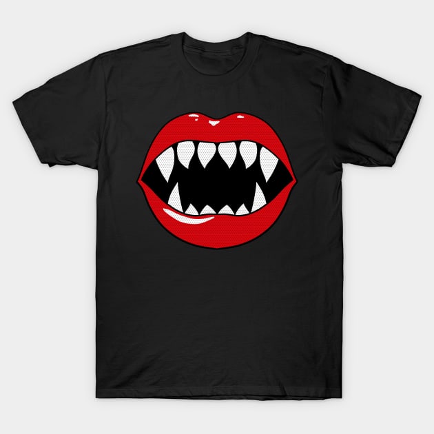 Vampire Teeths T-Shirt by nickbeta